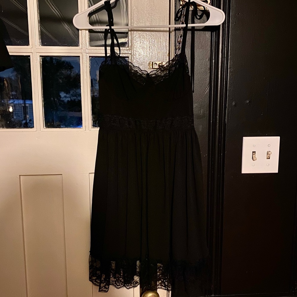 NWT Sugar Thrillz black babydoll dress xs from Dollskill 90’s style